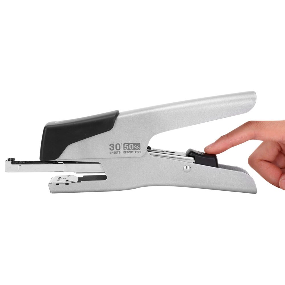 ديلي خرازة كماشة معدن - قياس 24/6 & 26/6 - سعة 30 ورقة - أسود / فضي - E0358